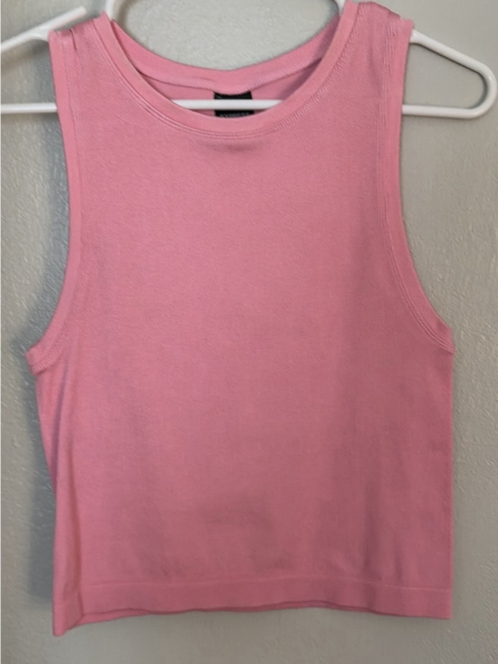 Express Pink Ribbed Tank Top